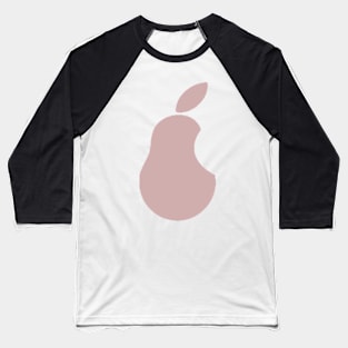 Iconic Pear Brand Soft Pink Baseball T-Shirt